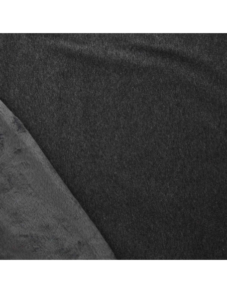 Alpine fleece fabric - Heathered medium gray