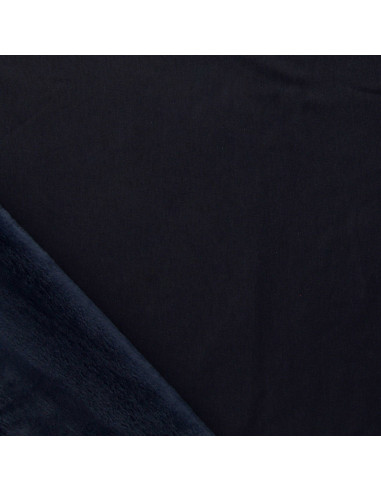 Dark navy alpine fleece fabric
