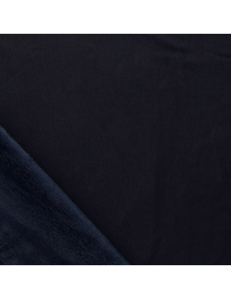 Dark navy alpine fleece fabric