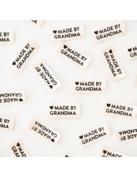 Set of 8 woven labels - Made by Grandma
