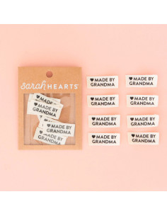 Set of 8 woven labels - Made by Grandma 2