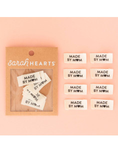 Set of 8 woven labels - Made by Mom 2