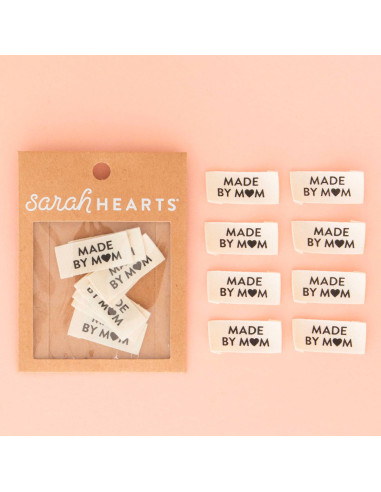 Set of 8 woven labels - Made by Mom