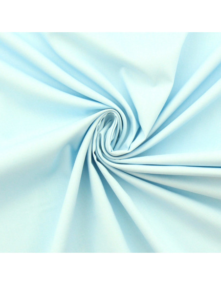 Cotton poplin fabric - Baby blue