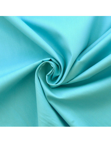Cotton poplin fabric - Turquoise