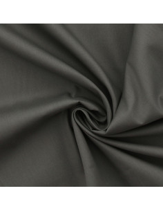 Dark gray cotton poplin fabric