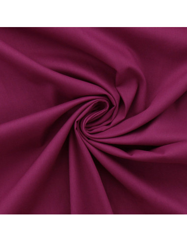 Cotton poplin fabric - Cassis