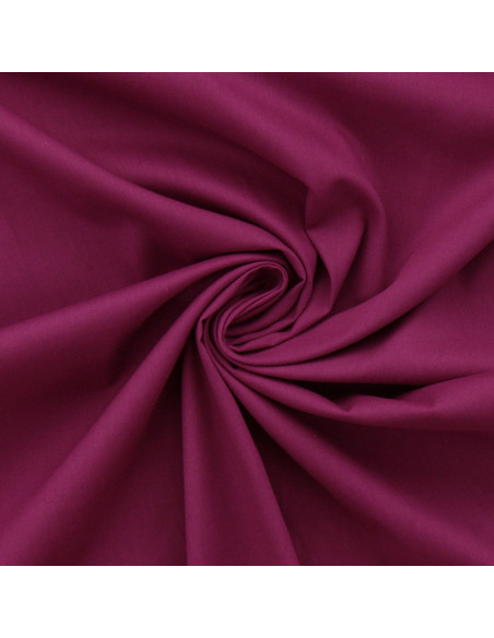 Cotton poplin fabric - Cassis
