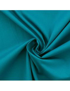 Peacock blue cotton poplin fabric
