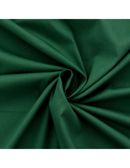 Dark green cotton poplin fabric