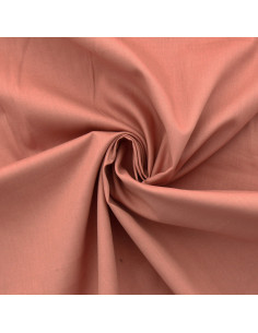 Dark peach cotton poplin fabric