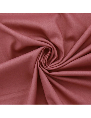Cotton poplin fabric - Rosewood
