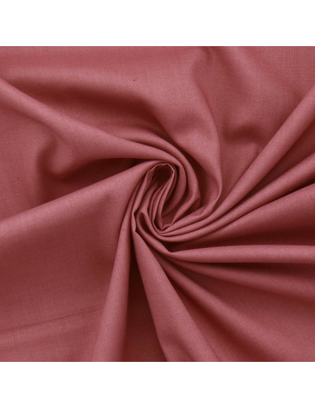 Cotton poplin fabric - Rosewood
