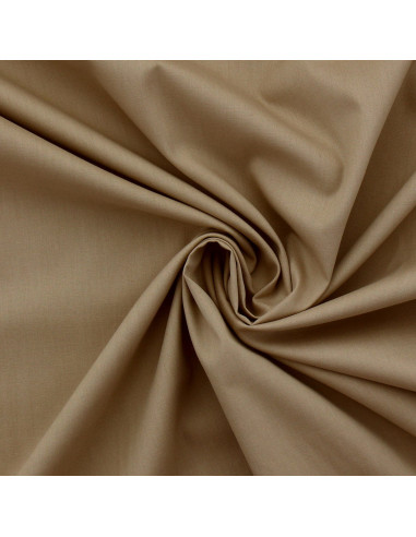 Cotton poplin fabric - Beige