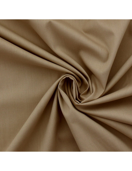 Cotton poplin fabric - Beige