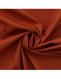 Cotton poplin fabric - Brick
