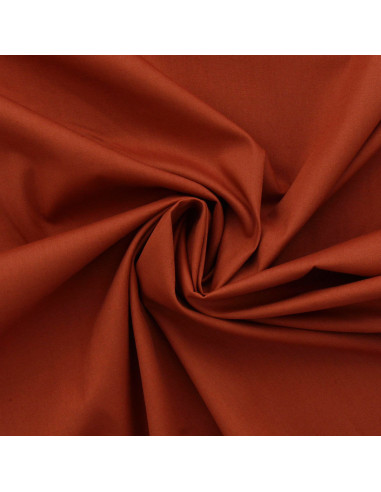 Cotton poplin fabric - Brick