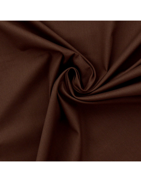 Cotton poplin fabric - Brown