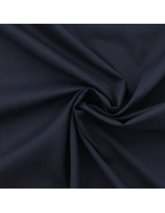 Cotton poplin fabric - Navy blue