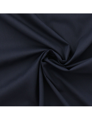 Cotton poplin fabric - Navy blue