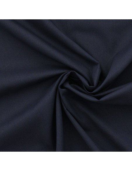 Cotton poplin fabric - Navy blue