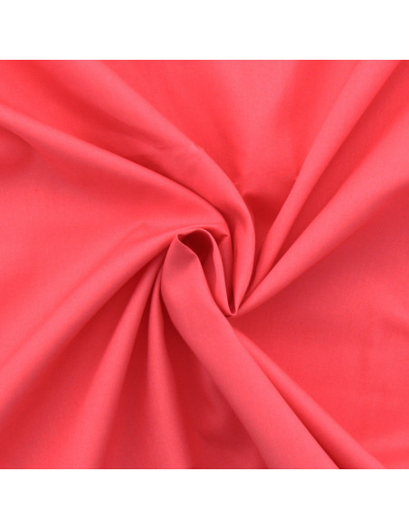 Cotton poplin fabric - Coral