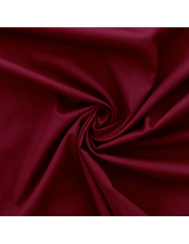 Cotton poplin fabric - Bordeaux