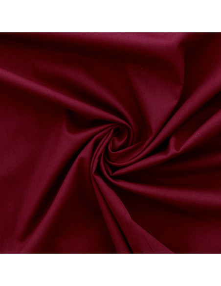 Cotton poplin fabric - Bordeaux