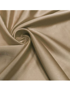 Stretch satin fabric - Beige