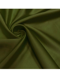 Dark moss green stretch satin fabric