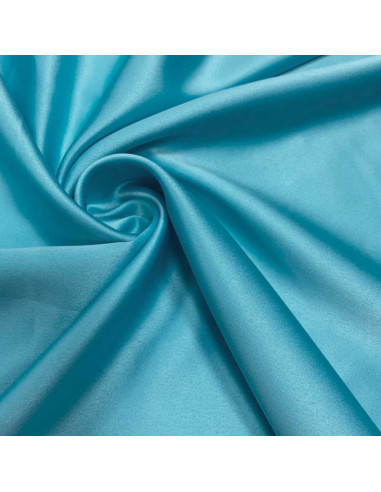 Stretch satin fabric - Turquoise blue
