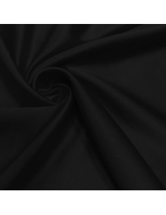 Stretch satin fabric - Black