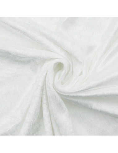 Crushed velvet fabric - White