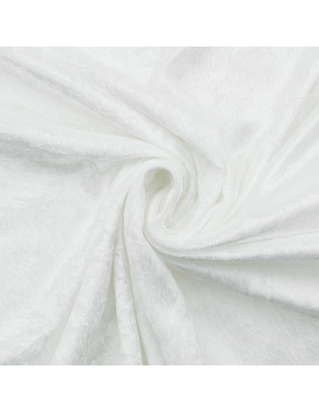 Crushed velvet fabric - White