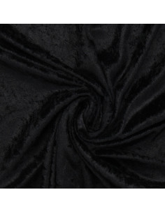 Black velvet panne fabric