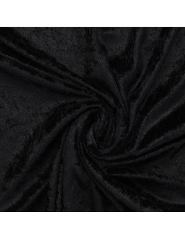 Black velvet panne fabric