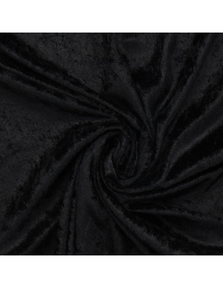 Black velvet panne fabric