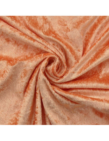 Crushed velvet fabric - Orange