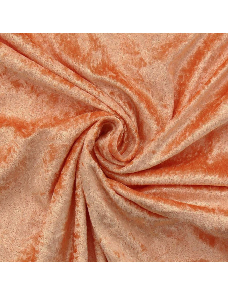 Crushed velvet fabric - Orange
