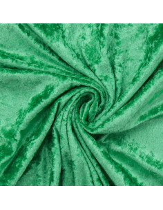 Crushed velvet fabric - Green