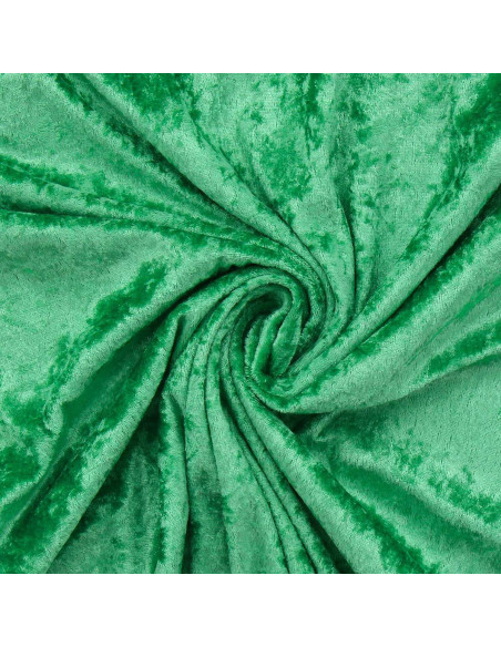 Crushed velvet fabric - Green