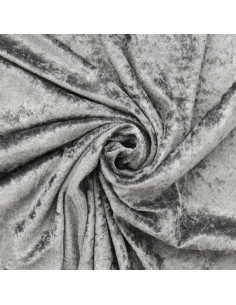 Crushed velvet fabric - Gray