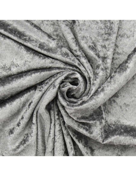 Crushed velvet fabric - Gray