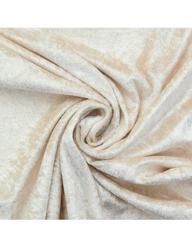 Crushed velvet fabric - Champagne