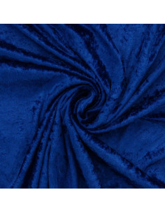 Royal blue panne velvet fabric
