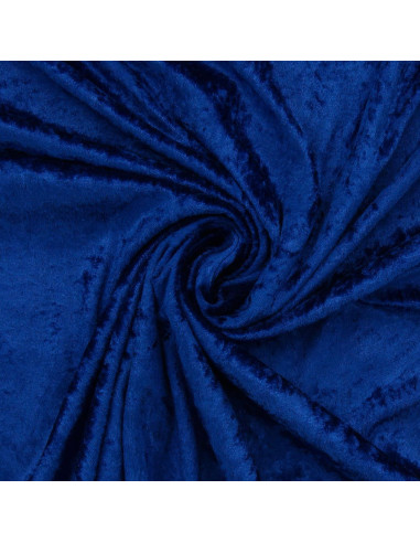 Royal blue panne velvet fabric