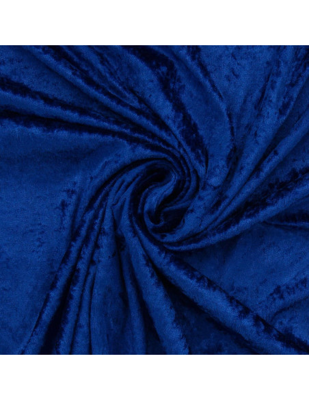 Royal blue panne velvet fabric