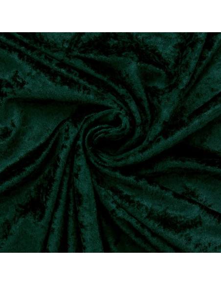 Dark green panne velvet fabric