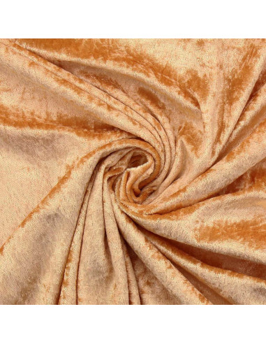 Crushed velvet fabric - Ochre