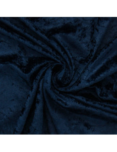 Navy blue panne velvet fabric